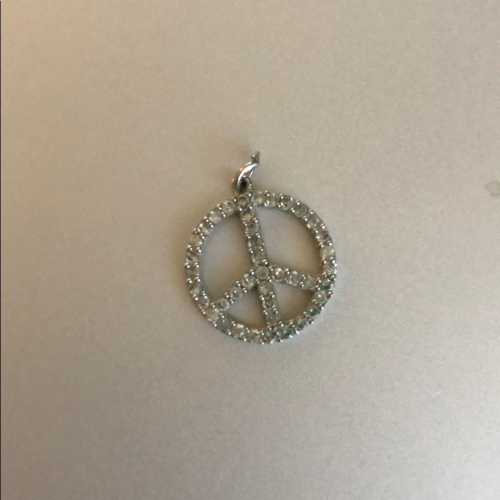 Peace sign charm for necklace from MFrederick